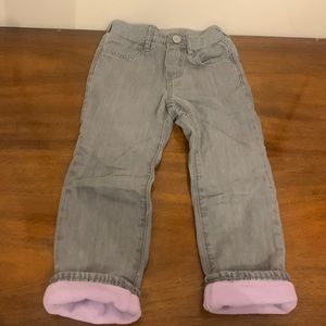 Gap toddler girl 4T fleece lined jeans